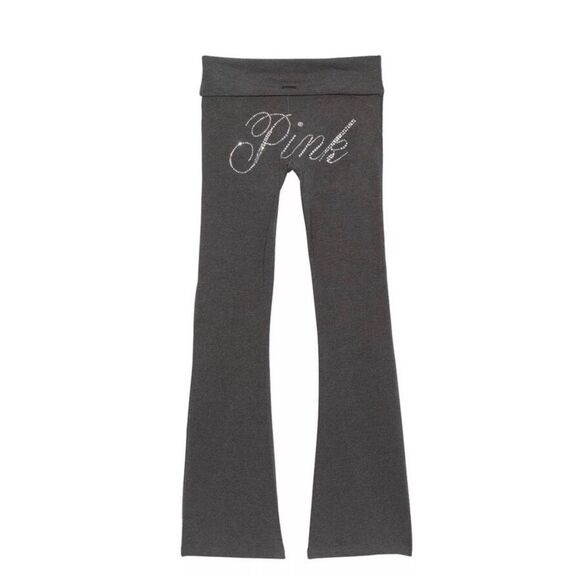 VS PINK bling heritage logo on butt flare yoga leggings pants xxl/2xl NwT - Picture 2 of 10